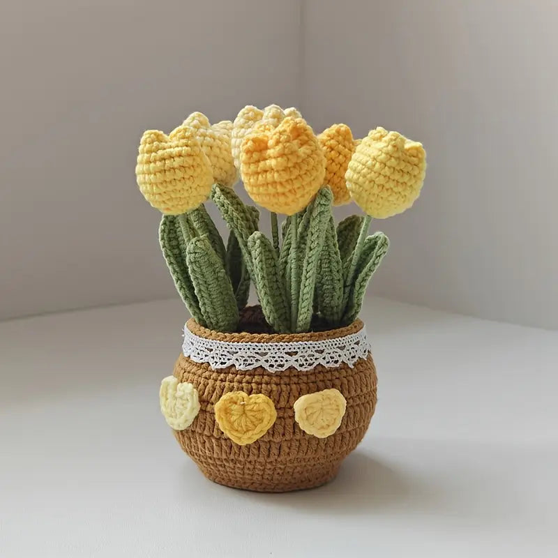 HANDMADE CROCHET TULIP DECOR