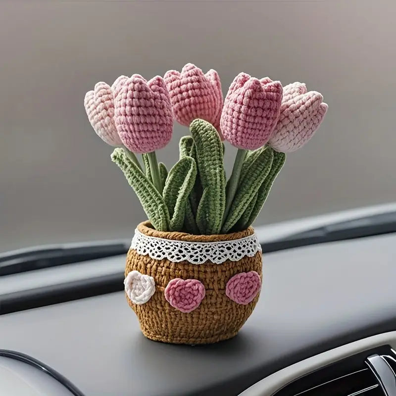 HANDMADE CROCHET TULIP DECOR