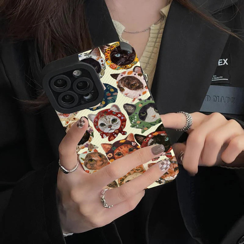 FALL CAT INSPIRED PHONE CASE