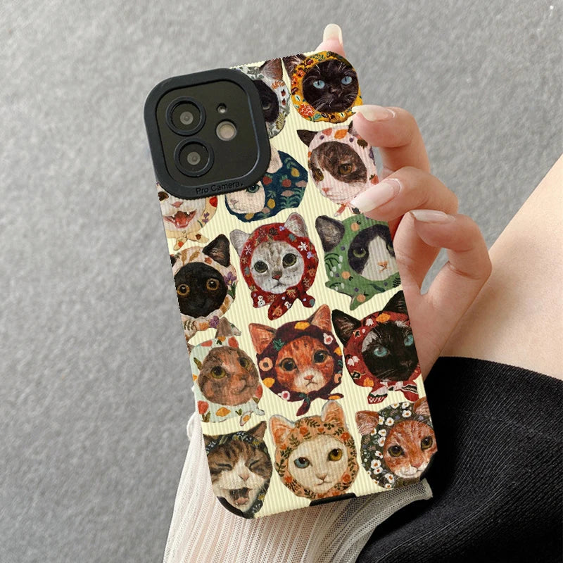 FALL CAT INSPIRED PHONE CASE