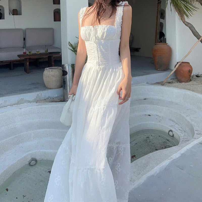 PRINCESS RUNCHED FLOWY DRESS