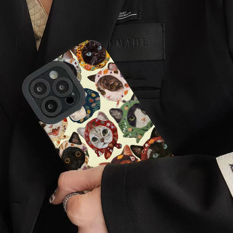 FALL CAT INSPIRED PHONE CASE